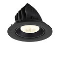 SLV LED Deckeneinbaustrahler NUMINOS� GIMBLE L, rund, 17W, IP20, dimmbar, 40�, 4000K, 2700lm, schwarz