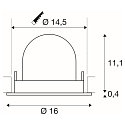 SLV LED Deckeneinbaustrahler NUMINOS� GIMBLE L, rund, 17W, IP20, dimmbar, 40�, 4000K, 2700lm, schwarz