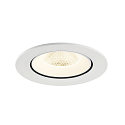 SLV LED Deckeneinbaustrahler NUMINOS� GIMBLE L, rund, 17W, IP20, dimmbar, 20�, 4000K, 2700lm, wei�