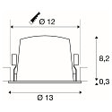 SLV LED Deckeneinbauleuchte NUMINOS� L, rund, 17W, IP20, dimmbar, 20�, 2700K, 2400lm, schwarz