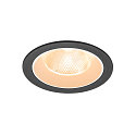 LED Deckeneinbauleuchte NUMINOS� L, rund, 17W, IP20, dimmbar, 20�, 2700K, 2400lm, schwarz/wei�