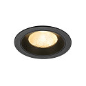 LED Deckeneinbauleuchte NUMINOS� L, rund, 17W, IP20, dimmbar, 20�, 3000K, 2500lm, schwarz