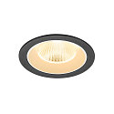 LED Deckeneinbauleuchte NUMINOS� L, rund, 17W, IP20, dimmbar, 40�, 3000K, 2500lm, schwarz/wei�