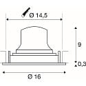 SLV LED Deckeneinbauleuchte NUMINOS� MOVE L, 17W, IP20, schwenkbar, 20�, 2700K, 2400lm, wei�/schwarz