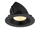 SLV LED Deckeneinbaustrahler NUMINOS� GIMBLE XL, 24W, IP20, dimmbar, 40�, 3000K, 3600lm, schwarz