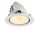 SLV LED Deckeneinbaustrahler NUMINOS� GIMBLE XL, 24W, IP20, dimmbar, 40�, 3000K, 3600lm, wei�