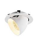 SLV LED Deckeneinbaustrahler NUMINOS� GIMBLE XL, 24W, IP20, dimmbar, 55�, 3000K, 3600lm, wei�