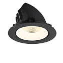 SLV LED Deckeneinbaustrahler NUMINOS� GIMBLE XL, 24W, IP20, dimmbar, 20�, 4000K, 3800lm, schwarz/wei�