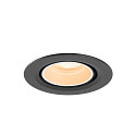 SLV LED Deckeneinbaustrahler NUMINOS� GIMBLE XS, rund, 6,9W, IP20, dimmbar, 55�, 2700K, 900lm, schwarz/wei�