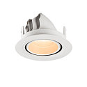 SLV LED Deckeneinbaustrahler NUMINOS� GIMBLE XS, rund, 6,9W, IP20, dimmbar, 20�, 2700K, 900lm, wei�