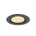 SLV LED Deckeneinbaustrahler NUMINOS� GIMBLE XS, rund, 6,9W, IP20, dimmbar, 55�, 3000K, 950lm, schwarz/wei�