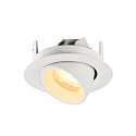 SLV LED Deckeneinbaustrahler NUMINOS� GIMBLE XS, rund, 6,9W, IP20, dimmbar, 40�, 3000K, 950lm, wei�