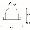 SLV LED Deckeneinbaustrahler NUMINOS� GIMBLE XS, 6,9W, IP20, schwenkbar, 55�, 3000K, 950lm, wei�/schwarz
