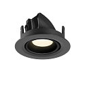 SLV LED Deckeneinbaustrahler NUMINOS� GIMBLE XS, rund, 6,9W, IP20, dimmbar, 20�, 4000K, 1000lm, schwarz