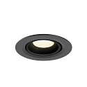 SLV LED Deckeneinbaustrahler NUMINOS� GIMBLE XS, rund, 6,9W, IP20, dimmbar, 20�, 4000K, 1000lm, schwarz