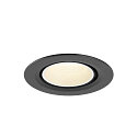 SLV LED Deckeneinbaustrahler NUMINOS� GIMBLE XS, rund, 6,9W, IP20, dimmbar, 20�, 4000K, 1000lm, schwarz/wei�