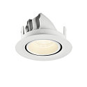 SLV LED Deckeneinbaustrahler NUMINOS� GIMBLE XS, rund, 6,9W, IP20, dimmbar, 40�, 4000K, 1000lm, wei�