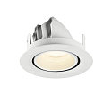 SLV LED Deckeneinbaustrahler NUMINOS� GIMBLE XS, rund, 6,9W, IP20, dimmbar, 55�, 4000K, 1000lm, wei�