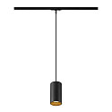 LED 1-Phasen Pendelleuchte ASTO TUBE, IP20, GU10 max. 10W (exkl.), Pendel 250cm, schwarz