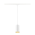 SLV LED 1-Phasen Pendelleuchte ASTO TUBE, IP20, GU10 max. 10W (exkl.), Pendel 250cm, wei�