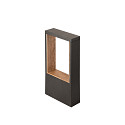 SLV Outdoor LED-Stehleuchte FLATT II 36, IP65 IK03, 36cm, 10W 2700K 650lm, Seeluft-best�ndig, dimmbar, anthrazit / Holzdekor