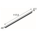 SLV LED 3-Phasen Strahler SIGHT EVO SINGLE, 117,5cm, rechteckig, 60�, 25W, IP20, 4000K, 3200lm, schwarz