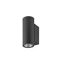 SLV LED Outdoor Wandleuchte HELIA PRO S SINGLE, H: 17,5cm, zylindrisch, 24�, IP65, 6W, 2700K, 600lm, anthrazit