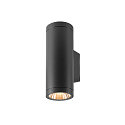 SLV LED Outdoor Wandleuchte HELIA PRO L SINGLE, H: 30,5cm, zylindrisch, 24�, IP65, 10W, 2700K, 1200lm, anthrazit
