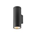 LED Outdoor Wandleuchte HELIA PRO L SINGLE, H: 30,5cm, zylindrisch, 24�, IP65, 15W, 2700K, 1800lm, anthrazit