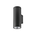 SLV Outdoor LED-Wandleuchte HELIA PRO L UP/DOWN, IP65 IK08, H�he 30.5cm, zylindrisch, 24�, DALI dimmbar, 30W 2700K 3600lm