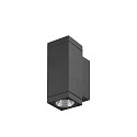 SLV Outdoor LED-Wandleuchte THEO PRO S SINGLE DALI 2, IP65 IK06, H�he 17.5cm, DALI 2 dimmbar, 3W 2700K 300lm 24�, anthrazit