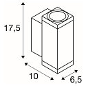 SLV Outdoor LED-Wandleuchte THEO PRO S UP/DOWN DALI 2, IP65 IK06, H�he 17.5cm, DALI 2 dimmbar, 6W 2700K 600lm 24�, wei�