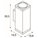 Outdoor LED-Wandleuchte THEO PRO L SINGLE DALI 2, IP65 IK08, H�he 30.5cm, DALI 2 dimmbar, 10W 2700K 1200lm 24�, anthrazit