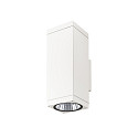 SLV Outdoor LED-Wandleuchte THEO PRO L SINGLE DALI 2, IP65 IK08, H�he 30.5cm, DALI 2 dimmbar, 10W 2700K 1200lm 24�, wei�