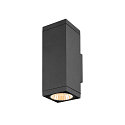 LED Outdoor Wandleuchte THEO PRO L SINGLE, H: 30,5cm, rechteckig, 24�, IP65, 15W, 2700K, 1800lm, anthrazit