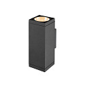 SLV Outdoor LED-Wandleuchte THEO PRO L UP/DOWN DALI 2, IP65 IK08, H�he 30.5cm, DALI 2 dimmbar, 30W 2700K 3600lm 24�, anthrazit