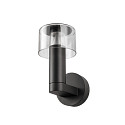 SLV outdoor wall luminaire TAHA II CCT Switch IP65, black, lacquered dimmable