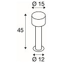 SLV outdoor floor lamp TAHA II 45 CCT Switch IP65, black, lacquered dimmable