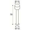 SLV outdoor floor lamp TAHA II 70 CCT Switch IP65, black, lacquered dimmable