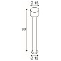 SLV outdoor floor lamp TAHA II 90 CCT Switch IP65, black, lacquered dimmable