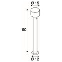 outdoor floor lamp TAHA II 90 with sensor IP54, black 