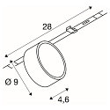 SLV LED 3-Phasen Strahler KALU 2.0 DALI, IP20, zylindrisch, CRi>90, UGR<19, DALI dimmbar, kardanisch, 10W 3000K 1450lm 36�, wei�