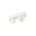 SLV LED Wand-/Deckenstrahler KALU 2.0 DOUBLE, IP20, 2-flammig, CRi>90, UGR<19, dimmbar, kardanisch, 19W 2700K 2x1350lm 36�, wei�
