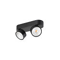 SLV LED Wand-/Deckenstrahler KALU 2.0 DOUBLE, IP20, 2-flammig, CRi>90, UGR<19, dimmbar, kardanisch, 19W 3000K 2x1400lm 36�, schwarz