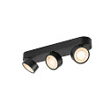 LED Wand-/Deckenstrahler KALU 2.0, 3-flammig, 36�, 28W, IP20, dimmbar, 2700K, 1350lm, schwarz