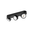 SLV LED Wand-/Deckenstrahler KALU 2.0, 3-flammig, 36�, 28W, IP20, dimmbar, 3000K, 1400lm, schwarz