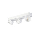 SLV LED Wand-/Deckenstrahler KALU 2.0 TRIPLE, IP20, 3-flammig, CRi>90, UGR<19, dimmbar, kardanisch, 28W 3000K 3x1400lm 36�, wei�