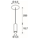 SLV pendant luminaire LALU� IP20, black dimmable