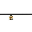 SLV Dekorativer LED 1-Phasen Strahler DYSKO, IP20, 6.7W 2700K 750lm 36�, CRi>90, dimmbar, Gold / Adapter schwarz