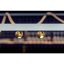 SLV Dekorativer LED 1-Phasen Strahler DYSKO, IP20, 6.7W 2700K 750lm 36�, CRi>90, dimmbar, Gold / Adapter schwarz